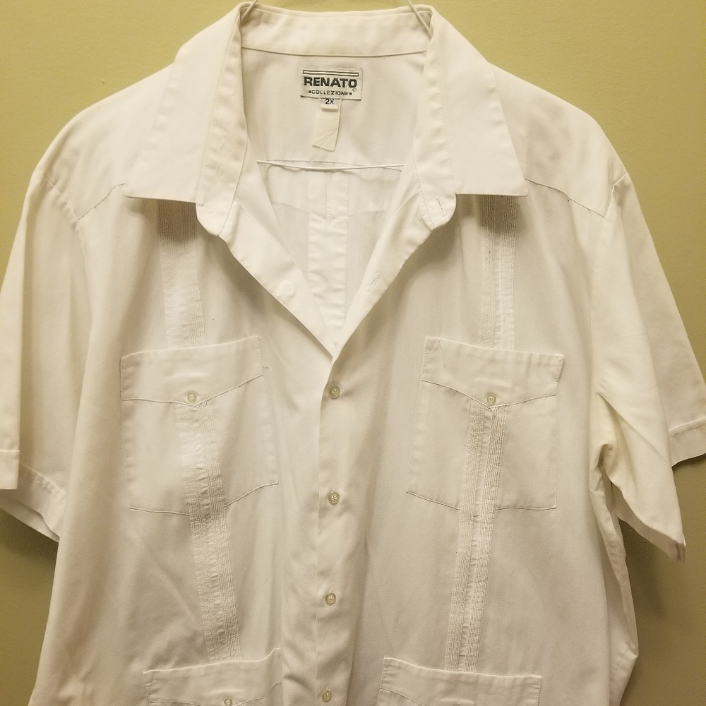 Men's White Shirt w/ Front Pockets
